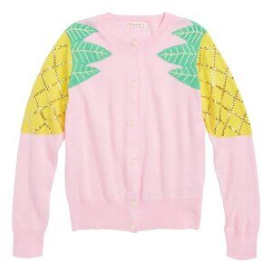 NWT J Crew crewcuts Pink Sequin Pineapple Cardigan Size 14